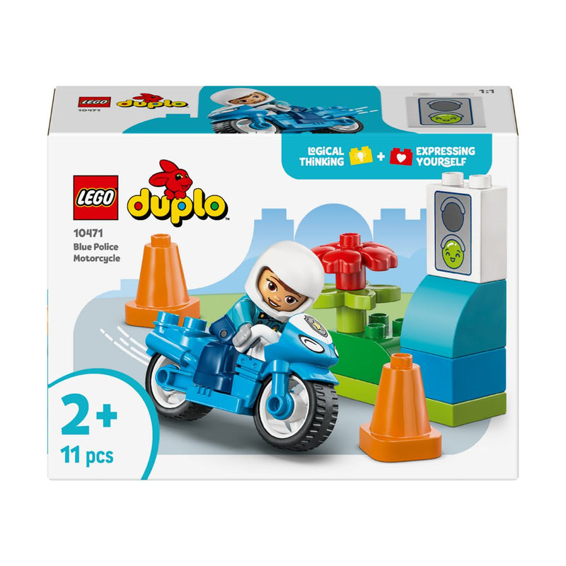 Đồ Chơi Lắp Ráp Xe Mô Tô Cảnh Sát Xanh Dương LEGO DUPLO 10471 (11 chi tiết) - ảnh 2