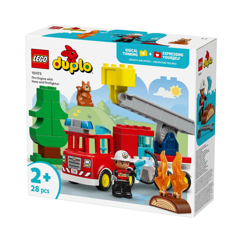 Đồ Chơi Lắp Ráp Xe Cứu Hỏa Kèm Vòi Phun Nước Và Lính Cứu Hỏa LEGO DUPLO 10473 (28 chi tiết) - ảnh 4