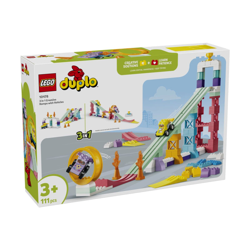 Đồ Chơi Lắp Ráp Bộ Đường Đua Với Phương Tiện 3 Trong 1 LEGO DUPLO 10478 (111 chi tiết) - ảnh 2