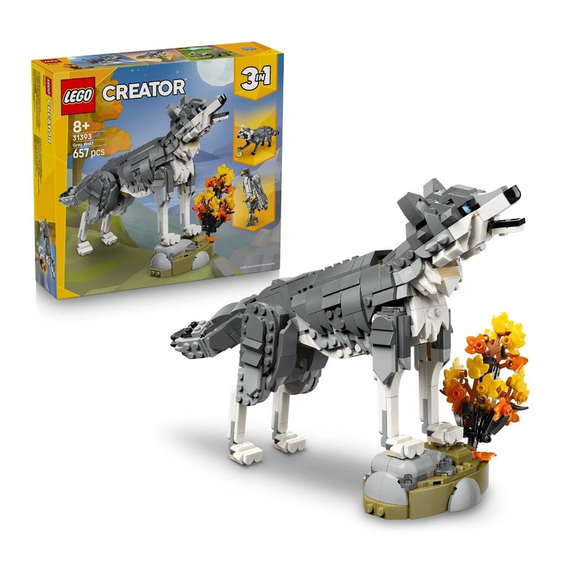 Đồ Chơi Lắp Ráp Động Vật Rừng Xanh: Sói Xám LEGO CREATOR 31393 (657 chi tiết)