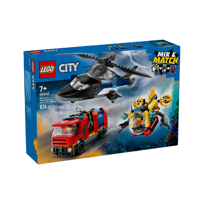 Đồ Chơi Lắp Ráp Máy Bay Trực Thăng, Xe Cứu Hỏa LEGO CITY 60462 (874 chi tiết) - ảnh 2