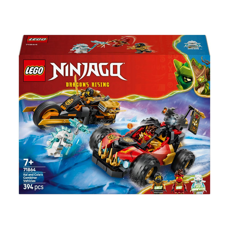 Đồ Chơi Lắp Ráp Bộ Đôi Siêu Xe Chiến Đấu Của Kai Và Cole LEGO NINJAGO 71864 (394 chi tiết) - ảnh 2