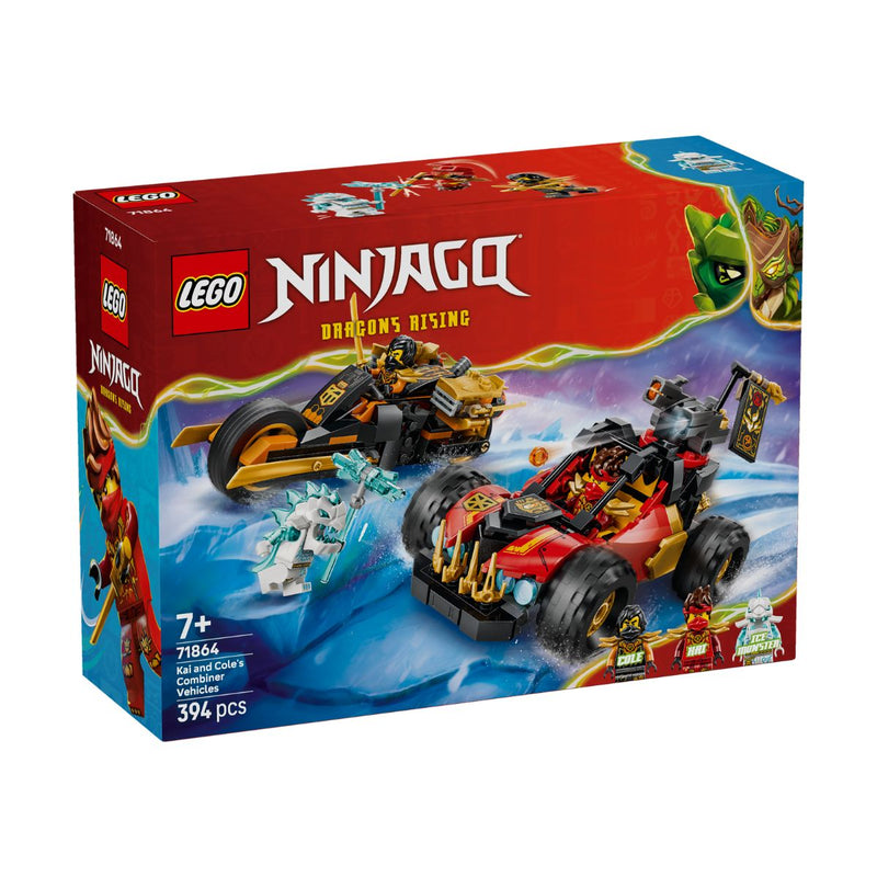 Đồ Chơi Lắp Ráp Bộ Đôi Siêu Xe Chiến Đấu Của Kai Và Cole LEGO NINJAGO 71864 (394 chi tiết) - ảnh 3